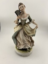 Vintage Occupied Japan Porcelain Lady Figurine Victoria KW3048 Victorian Dress picture