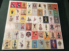Rare Uncut Joker Card Sheet – 52 Unique Jokers +2 Harleys (artist signed) picture