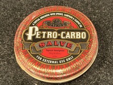 Vintage J.R. Watkins Petro-Carbo Salve 4-3/8 oz 124g Factory Sealed Tin Exp 2004 picture