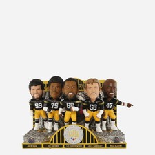 Pittsburgh Steelers Steel Curtain Defense Mini Bobblehead Scene Joe Greene picture