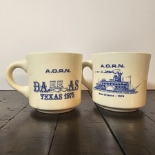 Vintage A.O.R.N. 1974 & 1975 Operating Room Nurses CONVERTERS Coffee Mug Dallas picture