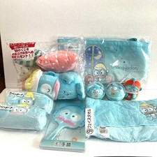 SANRIO Hangyodon Plush Toy Pouch Towel Bundle Set Collectible Light Blue Unused picture