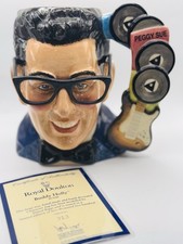 Royal Doulton Buddy Holly D7100 Character Jug Limited Ed 313/2500 w/ COA picture