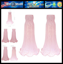 Lily Flower Glass Lampshade Replacement, 2 Pack,Tulip Style Table Floor Lamp Sha picture