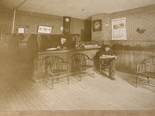 1916 Vintage Photo Belleville PA Cigar Shop Mifflin County Bank Interior Horse picture