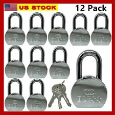 12 Pack Heavy Duty Short Master Lock Steel Maximum Protection Padlock with 3Keys picture