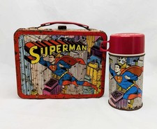 1967 National Periodical Publications Superman Metal Lunchbox & Thermos picture