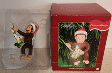 *NEW* CARLTON CARDS CURIOUS GEORGE HOLIDAY PLAYTIME ORNAMENT #123 WITH GIRAFFE picture