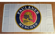 Beer Paulaner flagge sign Glass 0.5 German Tall Brewery Boot Swirl Germany picture