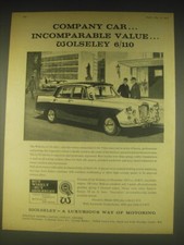 1962 Wolseley 6/110 Car Ad - Company car.. Incomparable value.. Wolseley 6/110 picture