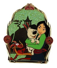 Disney PALM Mulan, Little Brother & Mushu - Pals & Castles Glitter Mystery Pin picture