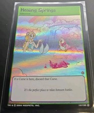 HEALING SPRINGS HOLO FOIL NEOPETS #14 HANNAH & THE ICE CAVES MINT VINTAGE picture