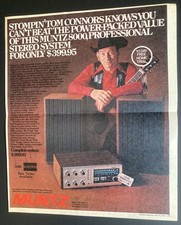 RARE 7 CANADIAN AD STOMPIN TOM CONNORS 1974 MUNTZ STEREO SYSTEM picture