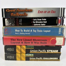 VHS Railroad Video Lot Union Pacific Challengers, Steam, Lionel Layout And More picture