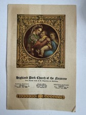 1946 Highland Park Church Nazarene Los Angeles Program Baptism Ephemera picture