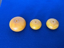Antique Natural Butterscotch African Trade Beads for Necklaces lot of 3 picture