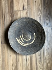 Makenge Vintage Handwoven Tribal Root Wall Basket Decor | 17” picture