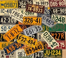 1953 Wheaties General Mills Bicycle License Plates Choose Your State picture