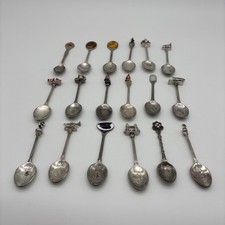 Lot Of 18 VTG W.A.P.W Silver Plated Collector Spoons souvenir US & Foreign picture