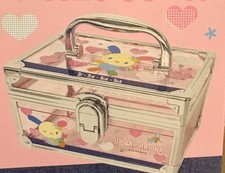 Sanrio  Usahana Vanity Case Pink Glitter Storage Box With Tray H3.5xL6.5xD4.1 In picture