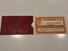Vintage 1938 INDIANA Operators Drivers License Owensville Ind With Holder picture