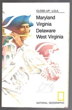 Map National Geographic Maryland Virginia Delaware West Virginia 1976 picture