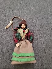 VINTAGE EROS ITALY  FEMALE 8” Doll BRADED HAIR Cloth picture