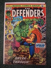 Defenders #10 (1973) Classic Hulk vs Thor battle John Romita Sr. VF picture
