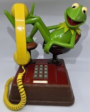 Vintage 1983 Muppets Kermit the Frog Desk Phone Model TEBF 8030 Tested Works 🐸 picture
