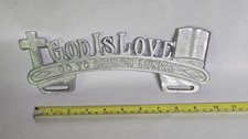 Cast Aluminum God Is Love License Plate Topper picture