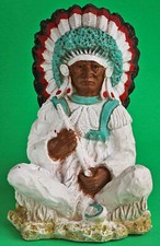 Universal Statuary Corp Chicago Native American Chief Chalkware 1972 No 225 picture