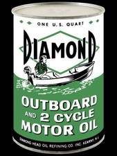 Diamond Outboard Motor Oil DIECUT NEW 28