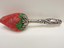 #17 Victorian Strawberry Pin Cusion with Sterling Handle picture