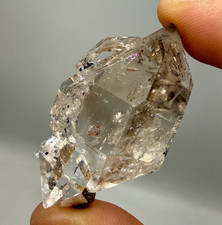 Enhydro Herkimer Diamond w/ Moving Hydrocarbon, Smoky Phantoms picture