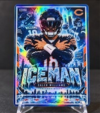 Caleb Williams Custom Art Card Chicago Bears Iceman Holographic #18 picture