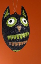 Halloween Pier 1 Owl Ornament Glittery picture
