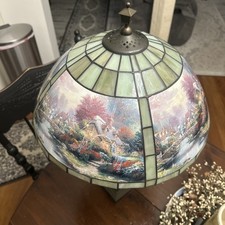 Vtg. Thomas Kincade Lamplight Bridge Table Lamp Excellent Condition Second Lamp picture