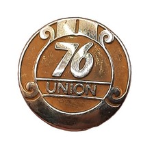 Union 76 14k Employee Service Award Pin 1.7g Screw-Back Lapel Dated 1954 picture