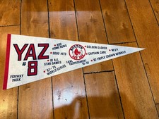 Vintage Boston Red Sox Pennant Yaz #8 Carl Yastrzemski Stats Fenway Park 30