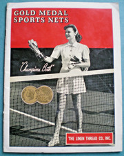 1942 WWII Linen Thread Co Gold Medal Sports Nets Catalog Amherst College ~Letter picture