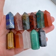 50pc wholesale Natural mixed Obelisk Tower Quartz hand Carved crystal gift picture