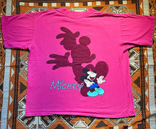 Vintage Mickey Unlimited Disney Mickey Mouse Pink junbo print T-Shirt size Large picture