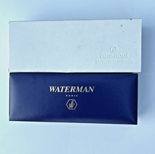NIB Vintage Waterman Phileas Fountain Pen Blue Marble Medium M Boxed Estate Find picture