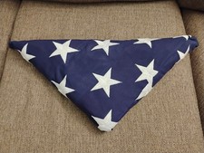 American Flag - US Military Veteran's Casket Burial Flag - Stitched Stars picture