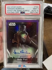 Topps 2021 Star Wars Signature  Boba Fett Temuera Morrison Auto /99 Psa 9 Auto10 picture