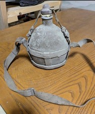 WWII Imperial Japanese Army Canteen w/ Stopper Canvas Strap Original IJA Japan picture
