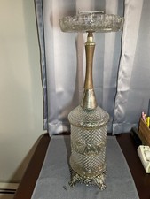 Diamond Glass Cast Art Deco, Victorian Standing Floor Ashtray 25x8 Steampunk picture