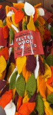 Trader Joe's Handcrafted Felted Wool Garland 9 ft. Long 100% New Zealand Wool picture