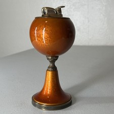 Vtg Evans Orange Enamel Table Lighter  Damage picture