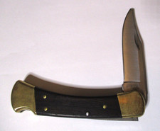 VINTAGE 1987 BUCK 110 FOLDING BLADE HUNTING KNIFE ~ USA MADE  PREPPER SURVIVE ~ picture